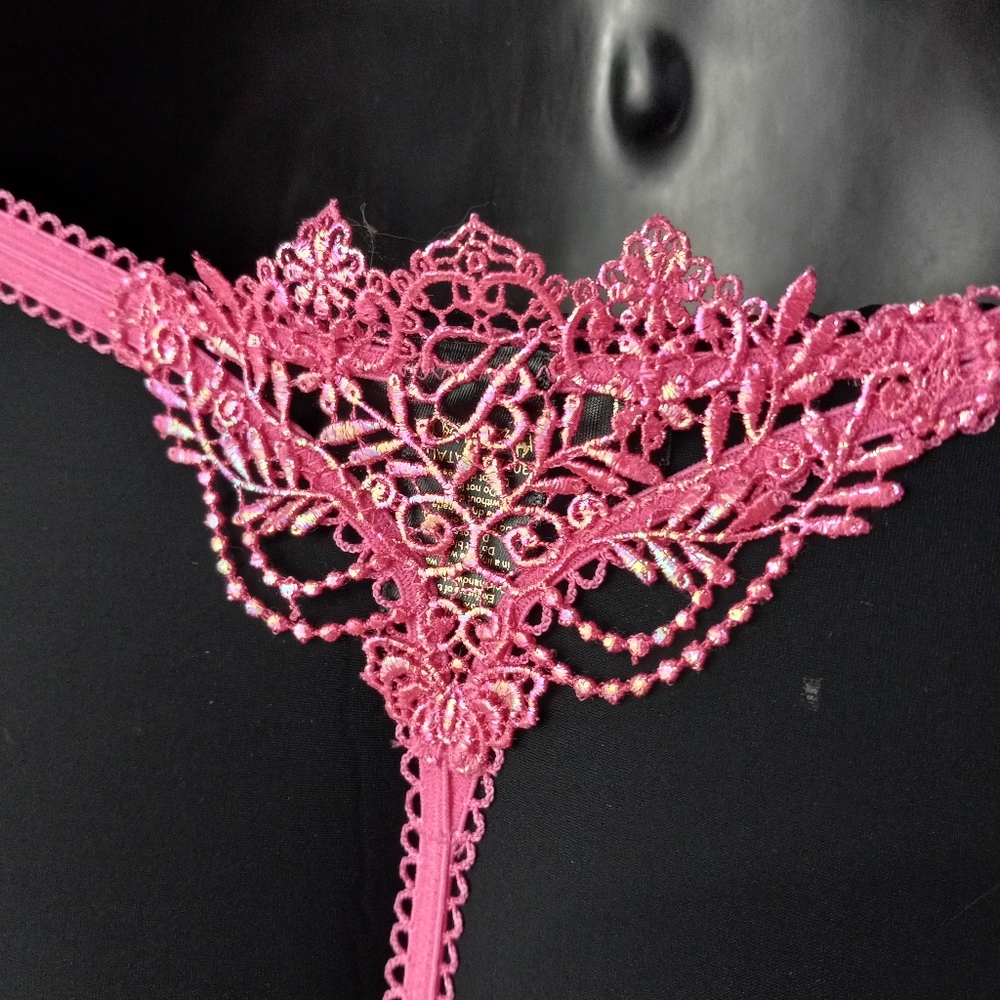 Honey Birdette luxury lingerie panty -Natalie wild pink! Shimmery sex - Picture 11 of 16
